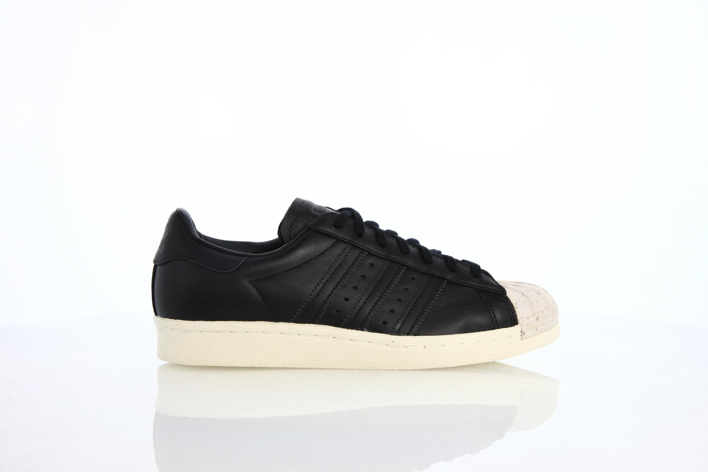 Exclusive adidas Originals Superstar 80s Cork W "Core Black" — 3 — Front View