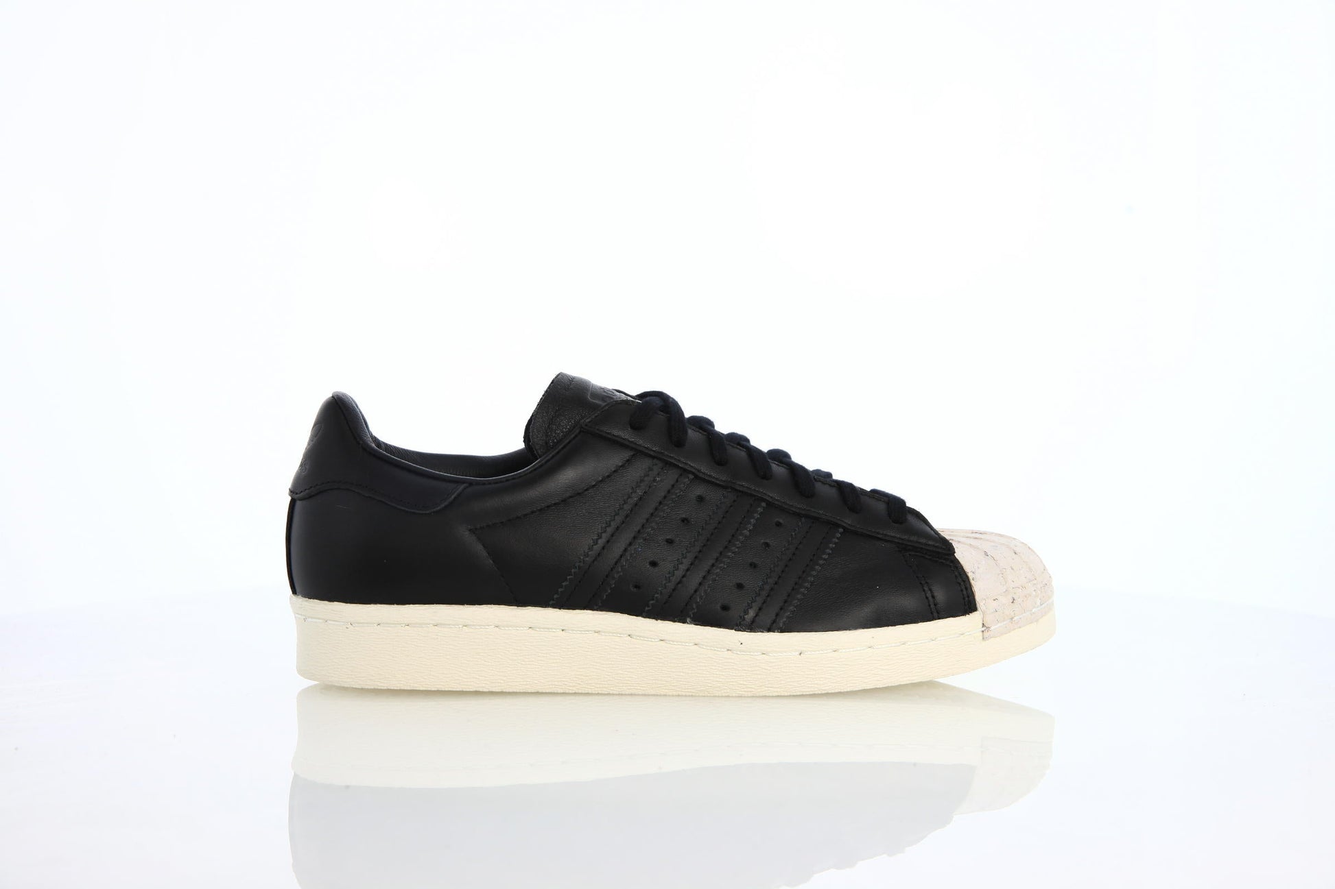 Exclusive adidas Originals Superstar 80s Cork W "Core Black" — 3 — Front View