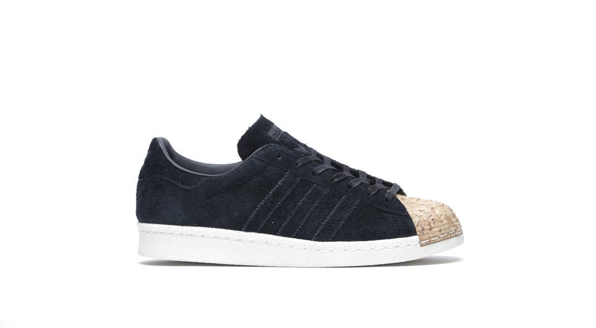 Exclusive adidas Originals Superstar 80s Cork W "Core Black" — 3 — Front View