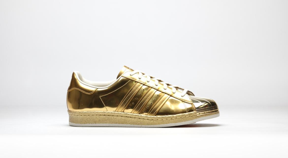 Exclusive adidas Originals Superstar 80s Metal "Gold" — 3.5 — Front View