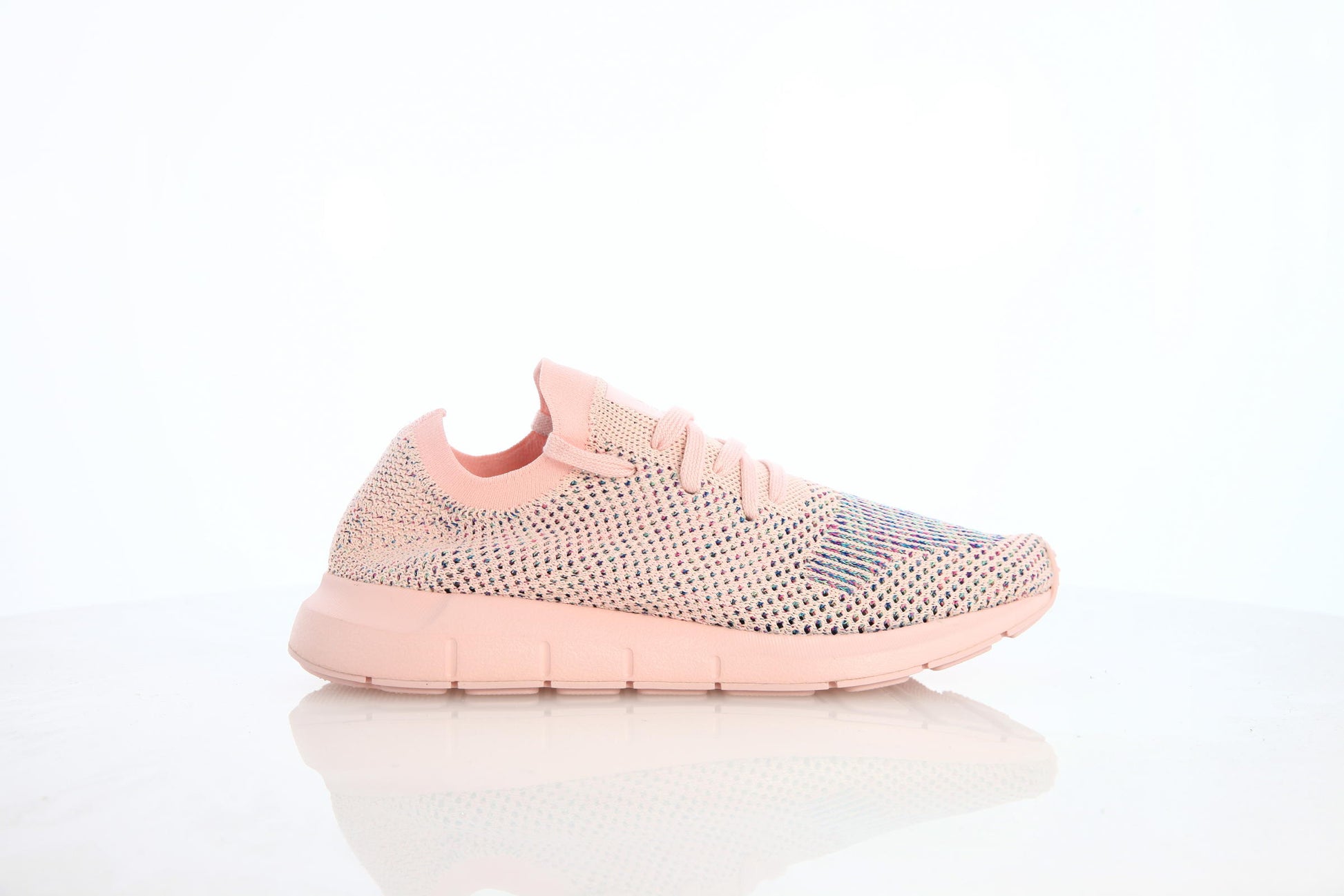Exclusive adidas Originals Swift Run Primeknit W "Icey Pink" — 3 — Front View