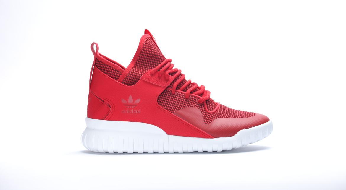 Exclusive adidas Originals Tubular X "Red" — 3.5 — Front View