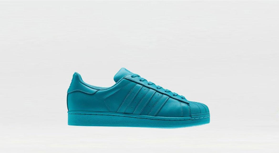 Exclusive adidas Originals x Pharrell Superstar Supercolor "Lab Green" — 3.5 — Front View