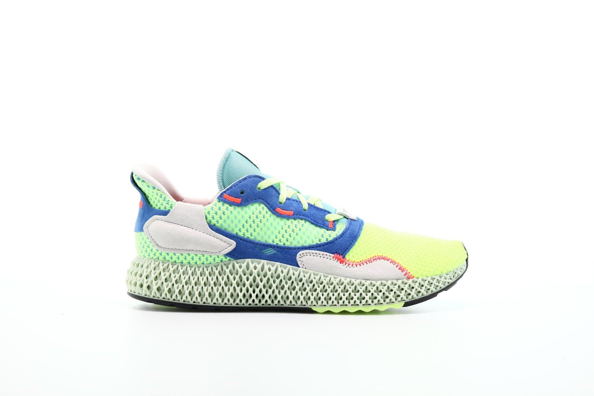 Exclusive adidas Originals ZX 4000 4d "Res Yellow" — 3.5 — Front View