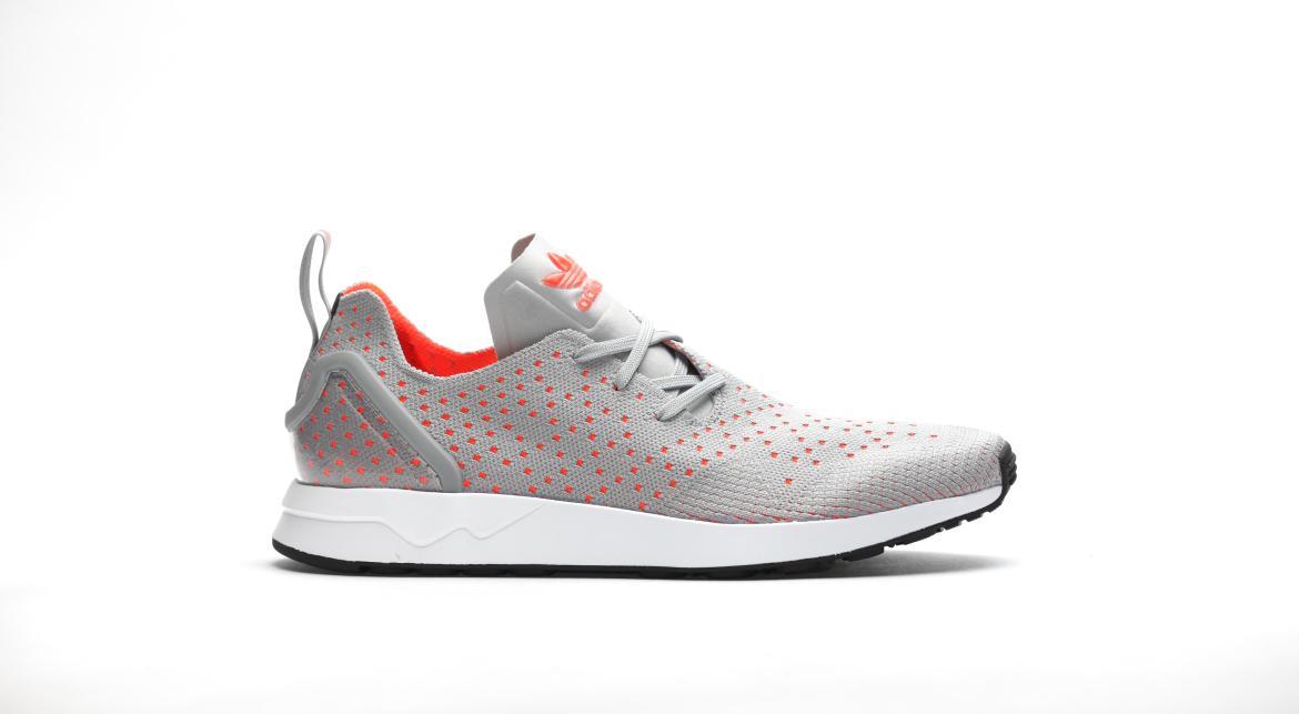 Exclusive adidas Originals ZX Flux Adv Asym Primeknit "Solid Grey" — 3.5 — Front View