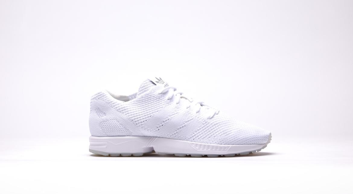 Exclusive adidas Originals ZX Flux Primeknit "Triple White" — 3.5 — Front View