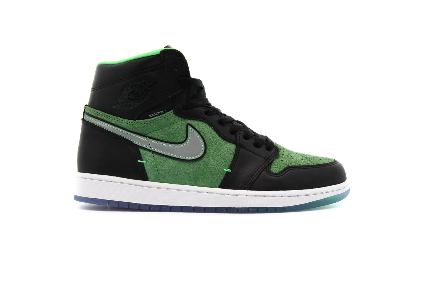 Exclusive Air Jordan 1 HI ZOOM AIR "ZEN GREEN" — 3.5 — Front View