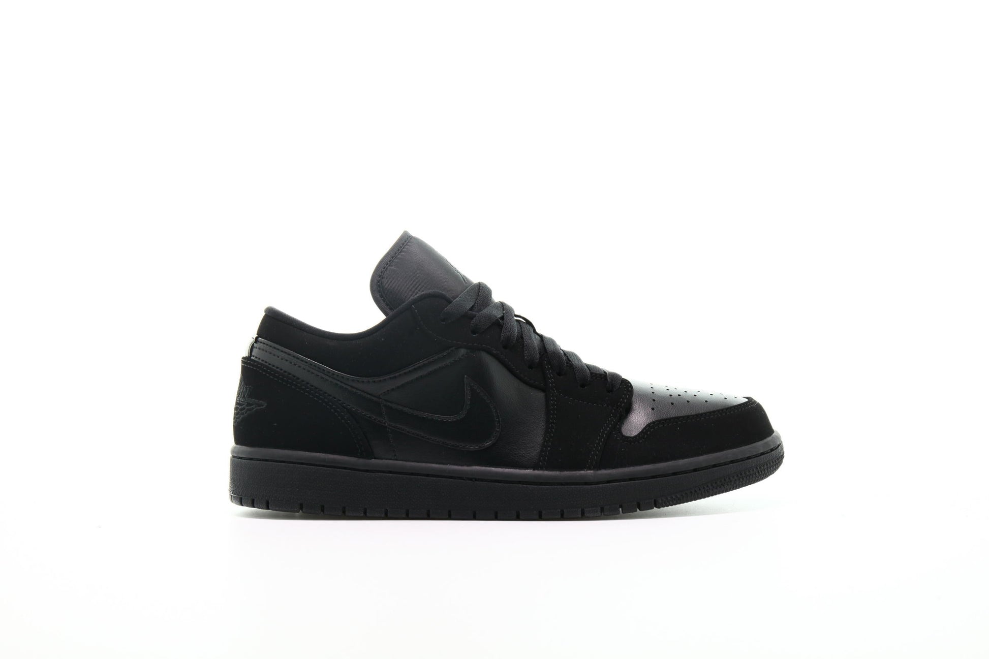 Exclusive Air Jordan 1 Low "Triple Black" — 3.5 — Front View