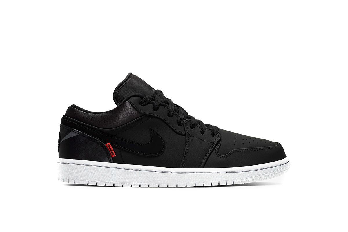 Exclusive Air Jordan 1 Low PSG "Black" — 3.5 — Front View