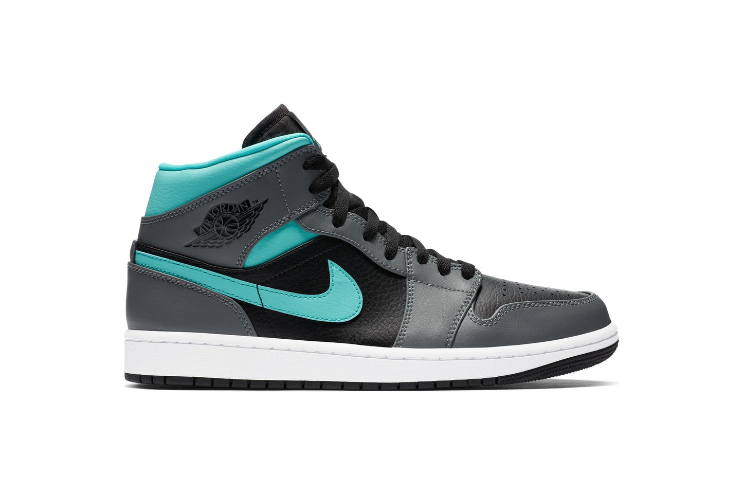 Exclusive Air Jordan 1 MID "AURORA GREEN" — 3.5 — Front View