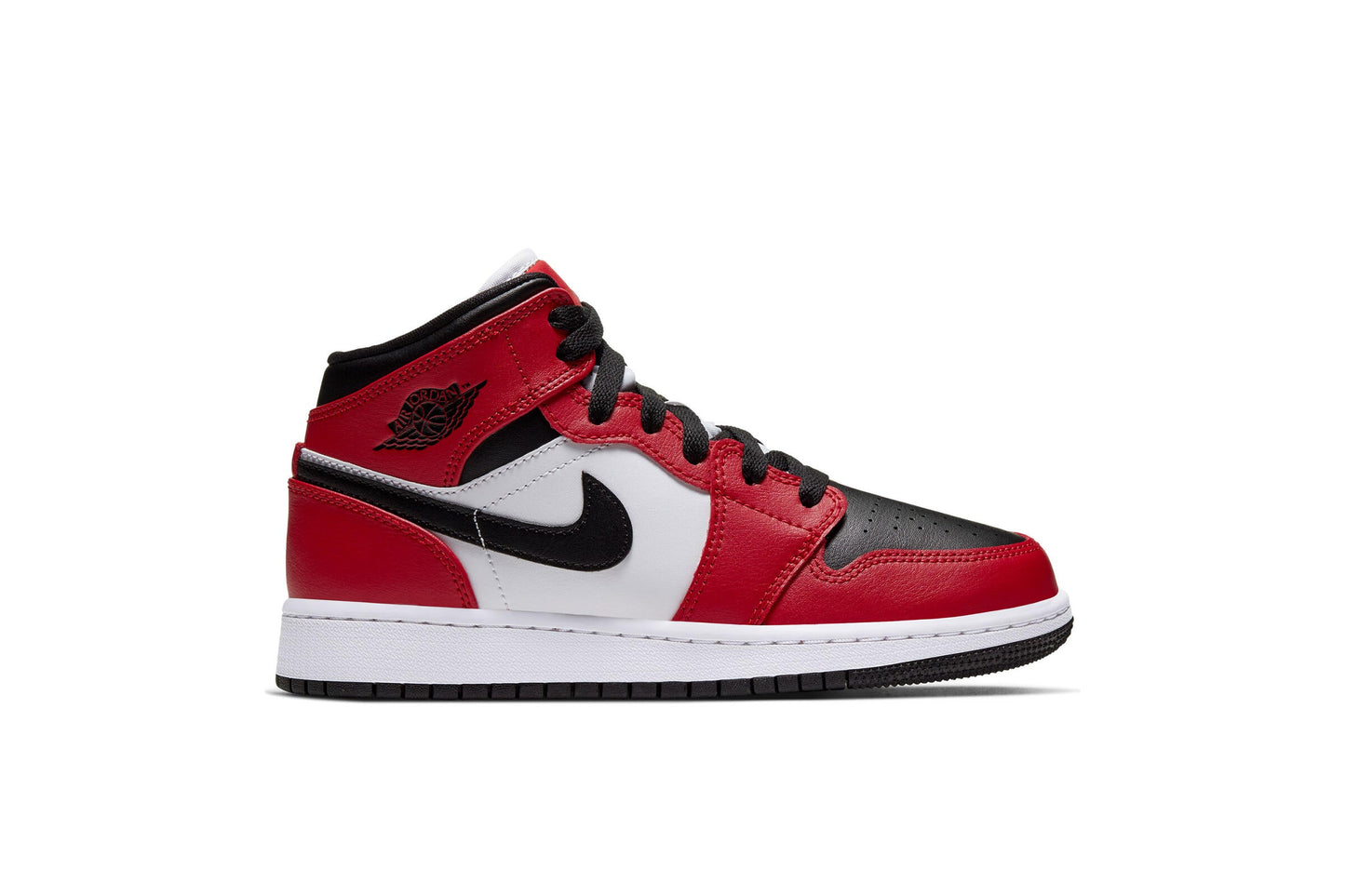 Exclusive Air Jordan 1 MID (GS) "BLACK" — 3.5Y — Front View