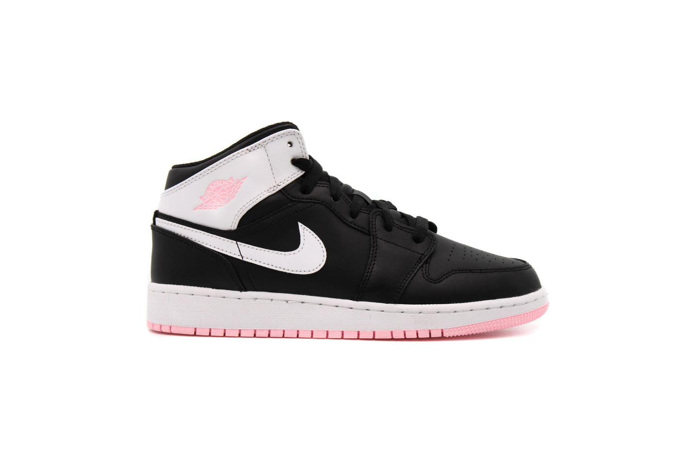 Exclusive Air Jordan 1 MID (GS) "BLACK" — 3.5Y — Front View