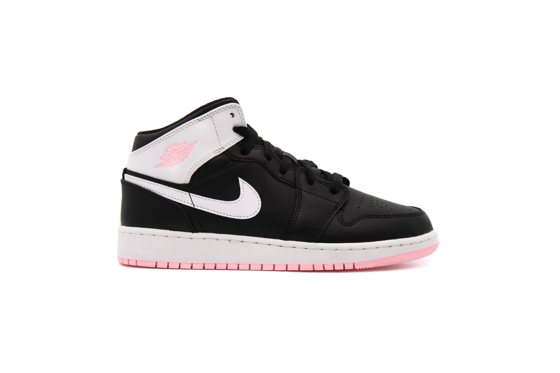 Exclusive Air Jordan 1 MID (GS) "BLACK" — 3.5Y — Front View