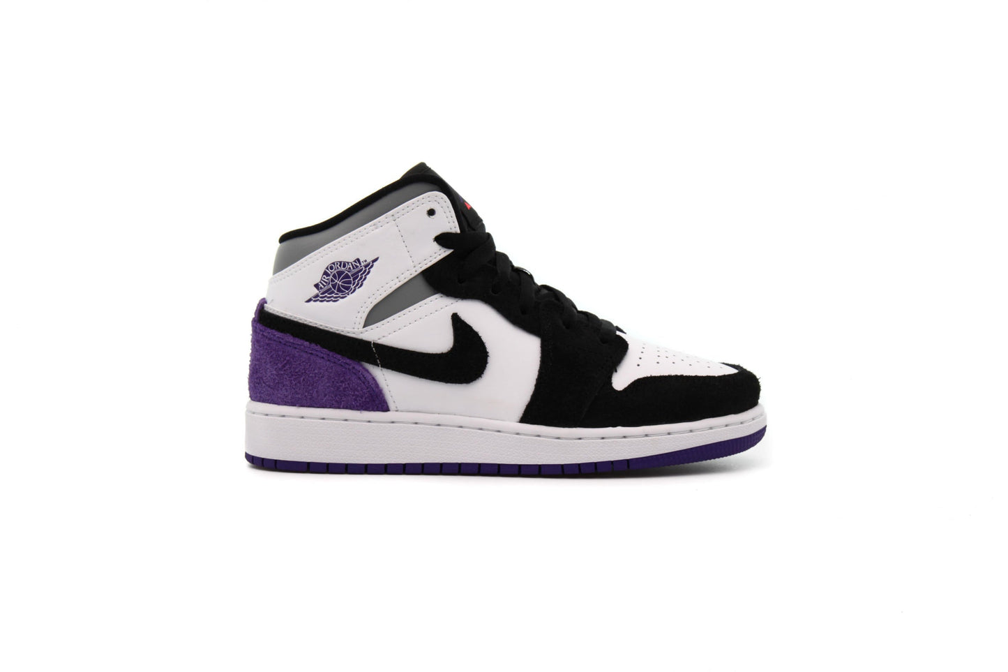 Exclusive Air Jordan 1 MID SE (GS) "COURT PURPLE" — 3.5Y — Front View