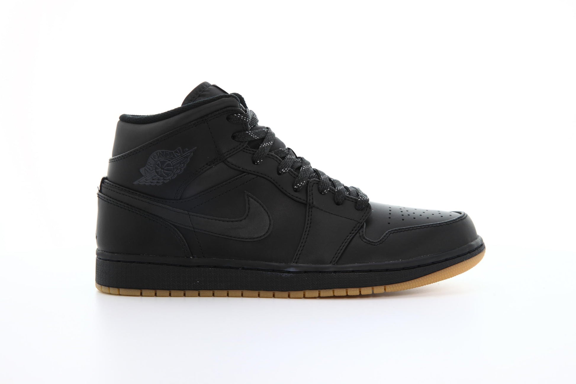 Exclusive Air Jordan 1 Retro Mid Winterized "Black" — 3.5 — Front View