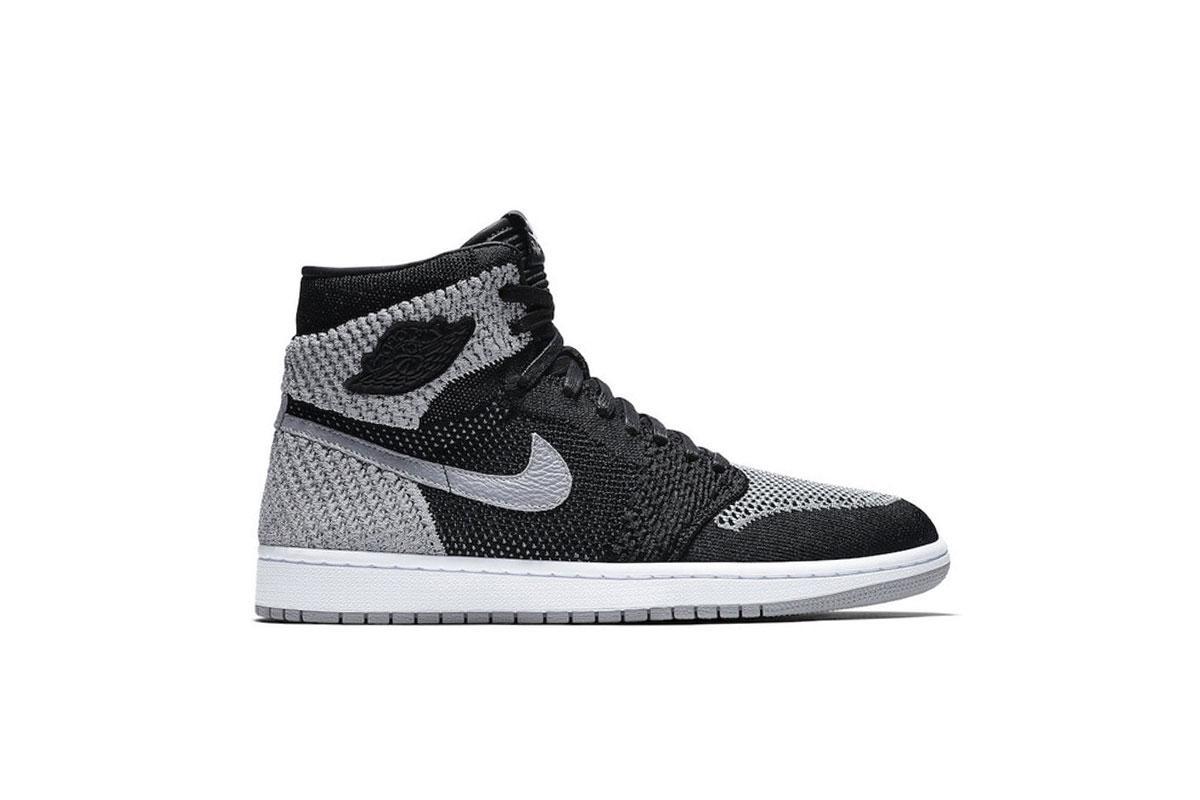 Exclusive Air Jordan 1 Retro Hi Flyknit BG "Black" — 3.5Y — Front View