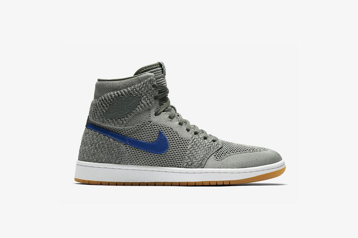 Exclusive Air Jordan 1 Retro Hi Flyknit "Clay Green" — 3.5 — Front View