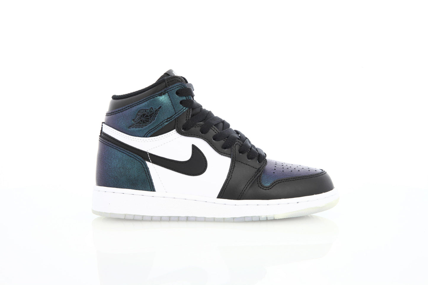 Exclusive Air Jordan 1 Retro Hi OG As BG "Metallic Silver" — 3.5Y — Front View