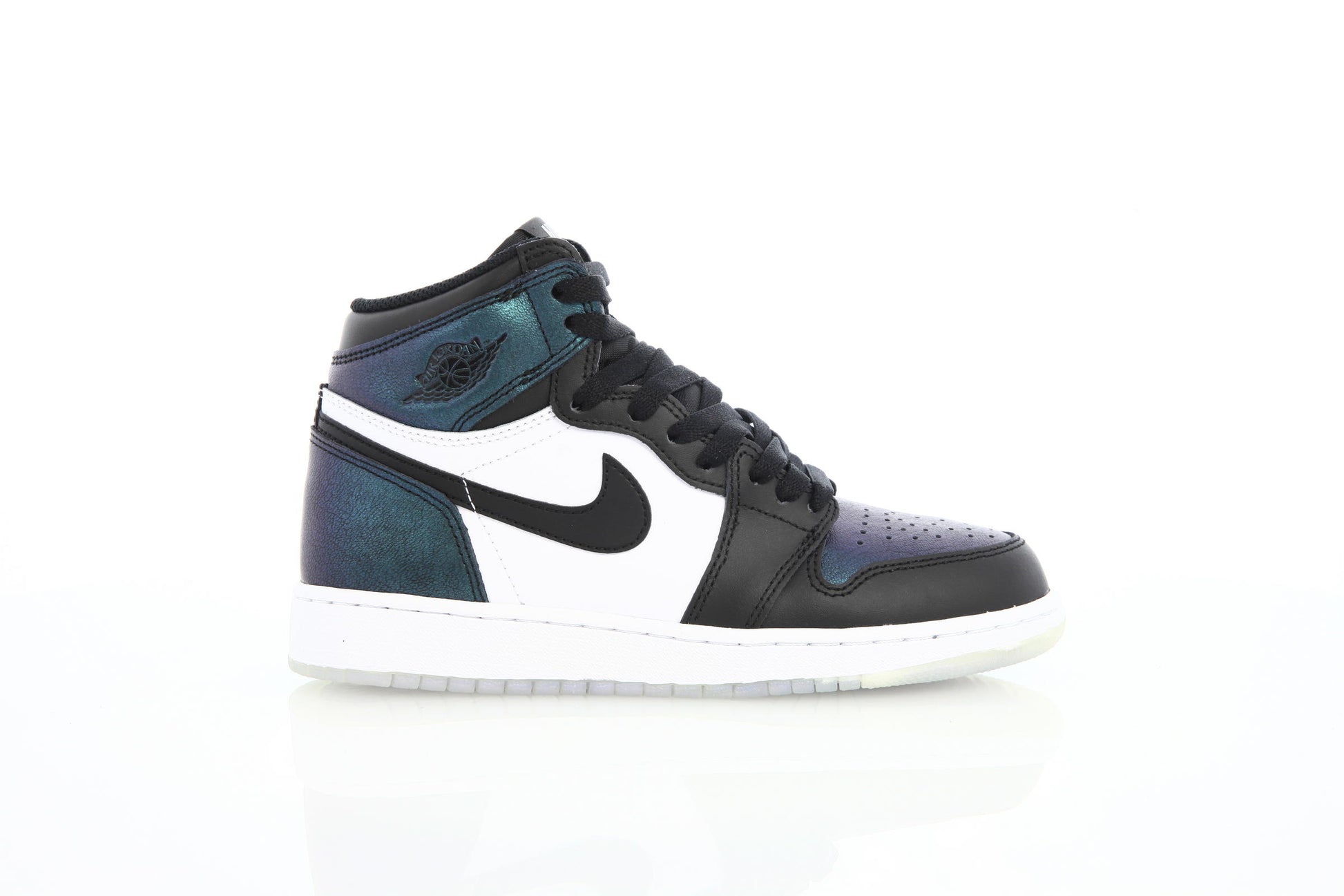 Exclusive Air Jordan 1 Retro Hi OG As BG "Metallic Silver" — 3.5Y — Front View
