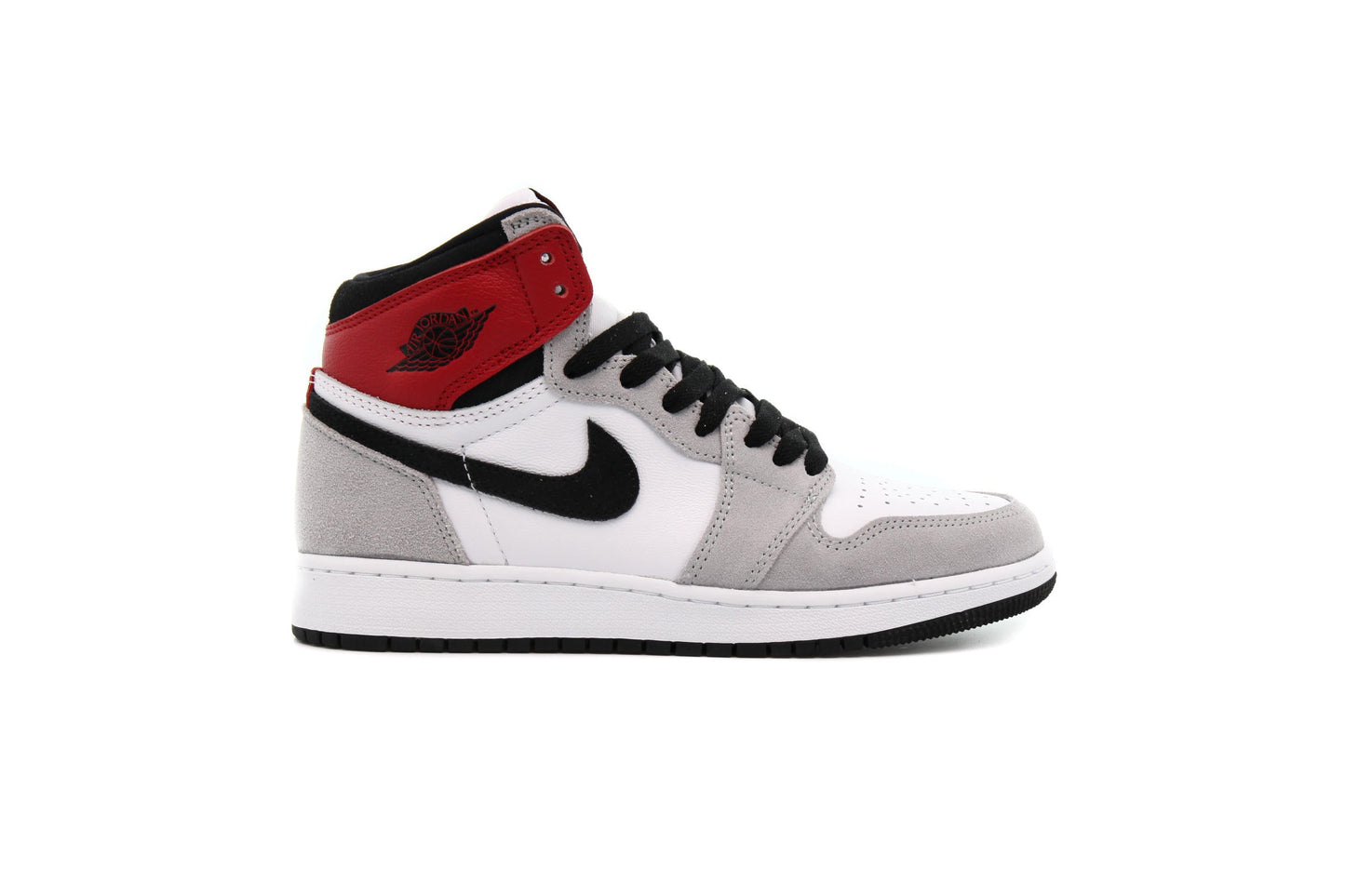 Exclusive Air Jordan 1 RETRO HIGH OG GS "LIGHT SMOKE GREY" — 3.5Y — Front View