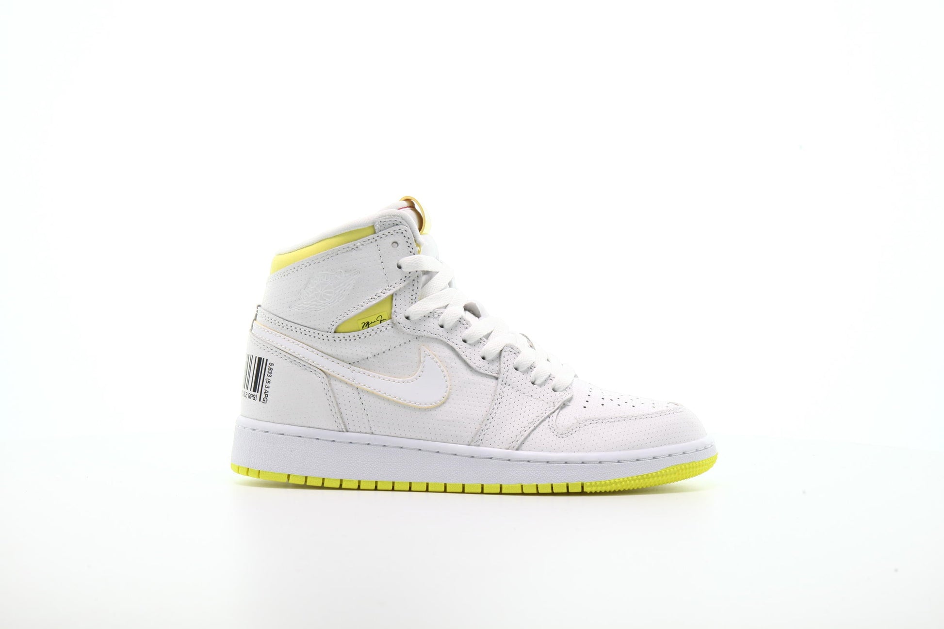 Exclusive Air Jordan 1 Retro High OG GS "White" — 3.5Y — Front View