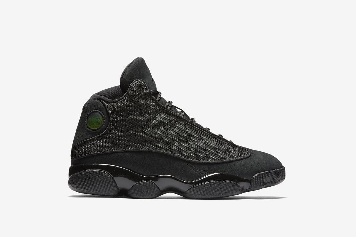 Exclusive Air Jordan 13 Retro BG "Black Cat" — 3.5Y — Front View