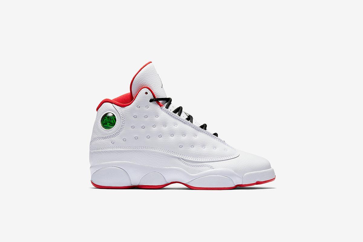 Exclusive Air Jordan 13 Retro BG "White" — 3.5Y — Front View