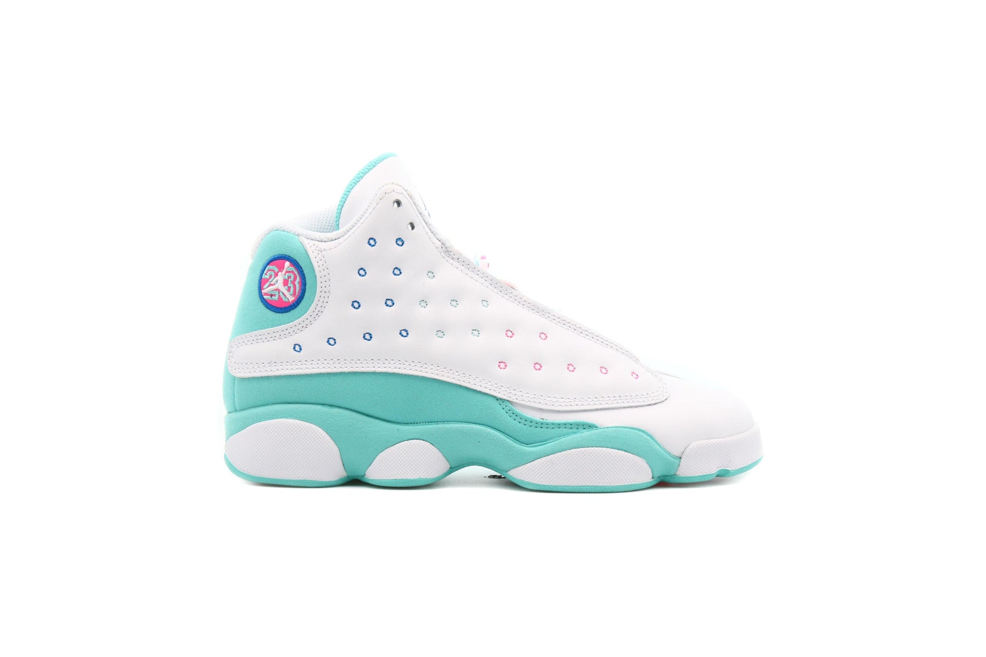 Exclusive Air Jordan 13 RETRO (GS) "AURORA GREEN" — 3.5Y — Front View