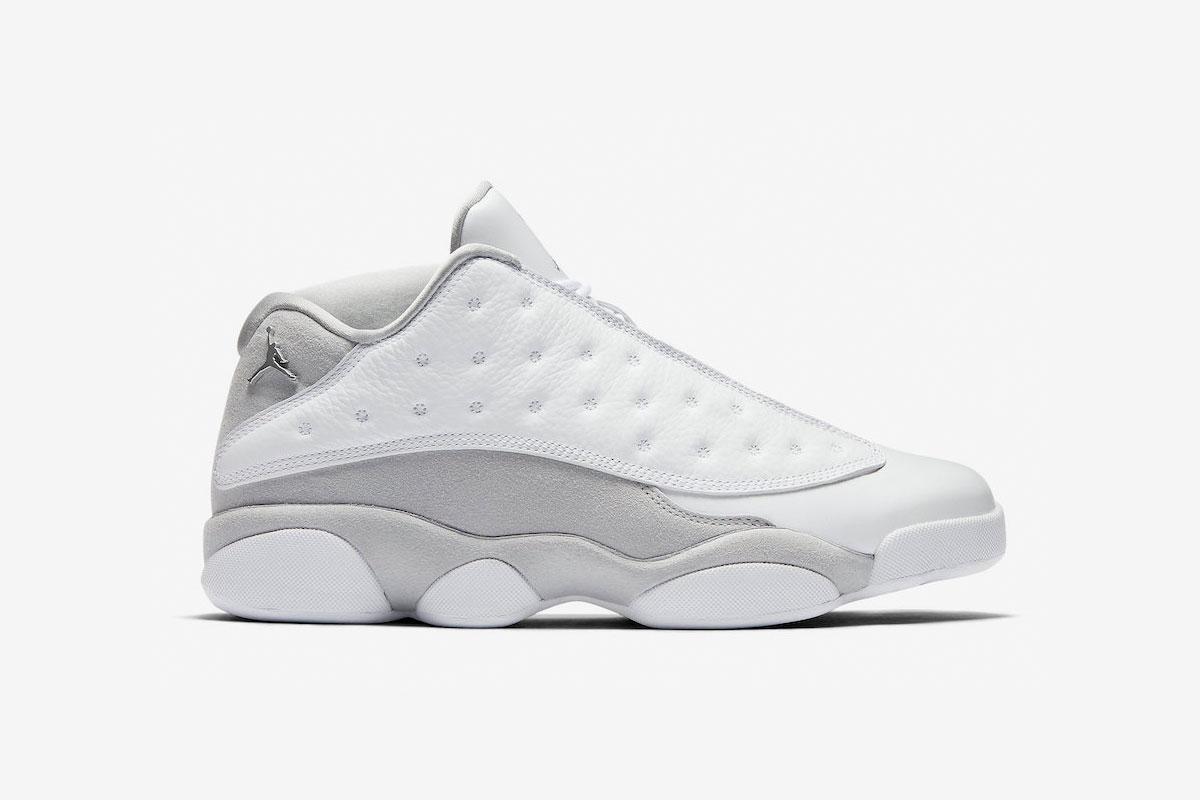 Exclusive Air Jordan 13 Retro Low BG "Metallic Silver" — 3.5Y — Front View