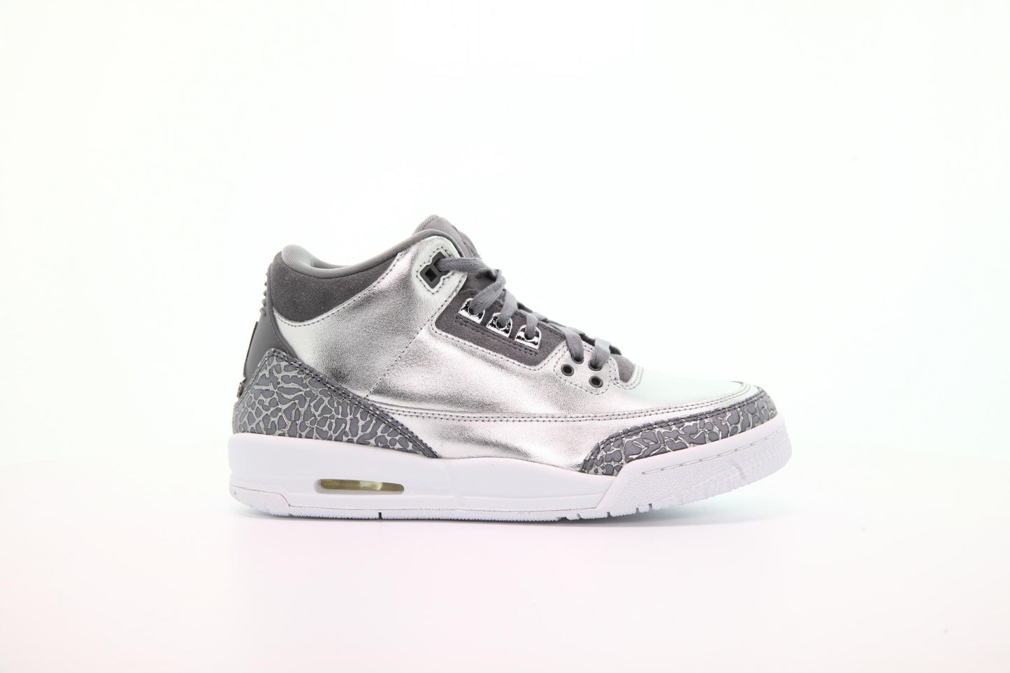 Exclusive Air Jordan 3 Retro Prem Hc "Metallic Grey" — 3.5Y — Front View