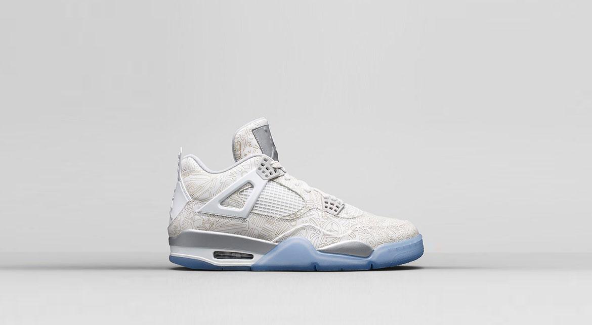 Exclusive Air Jordan 4 Retro BG "Laser" — 3.5Y — Front View
