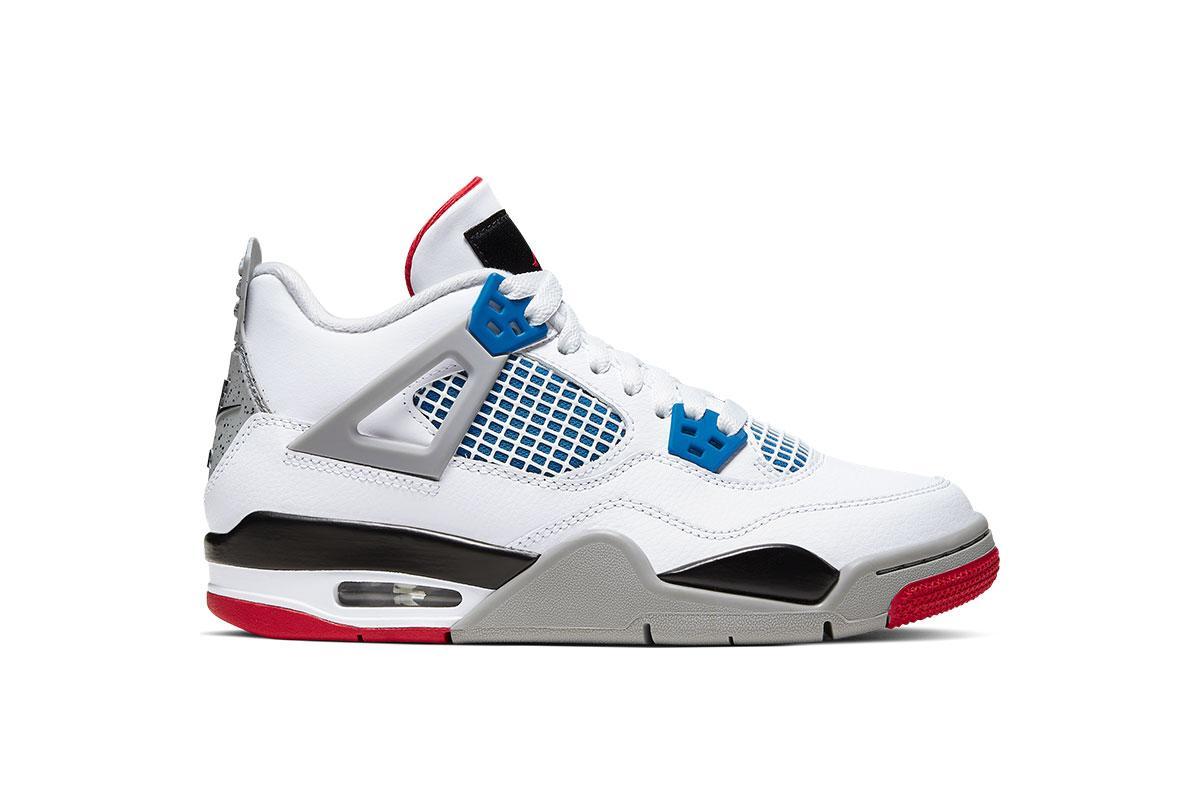 Exclusive Air Jordan 4 Retro GS "What The" — 3.5Y — Front View
