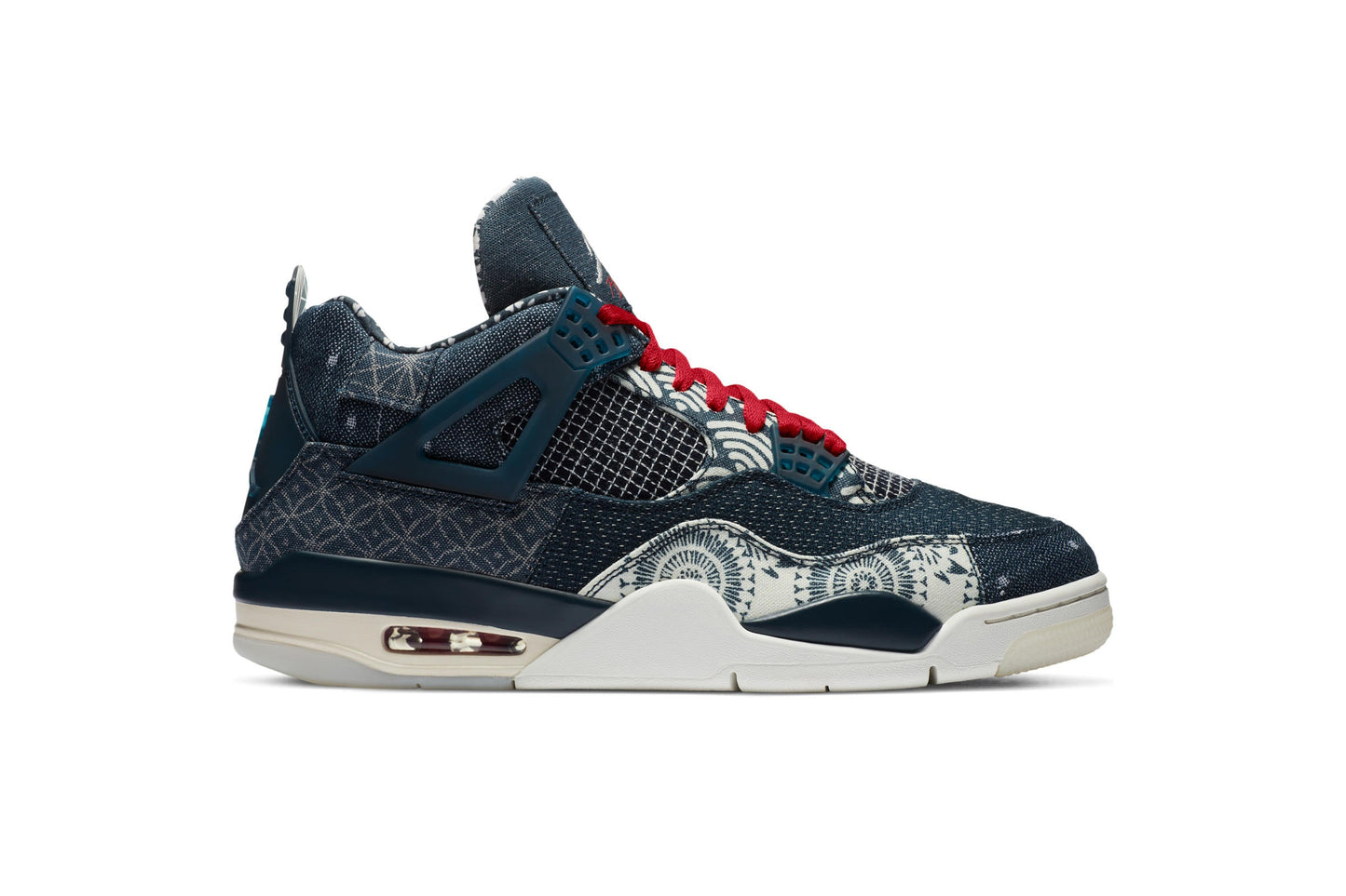 Exclusive Air Jordan 4 RETRO SE "SASHIKO DEEP OCEAN" — 3.5 — Front View
