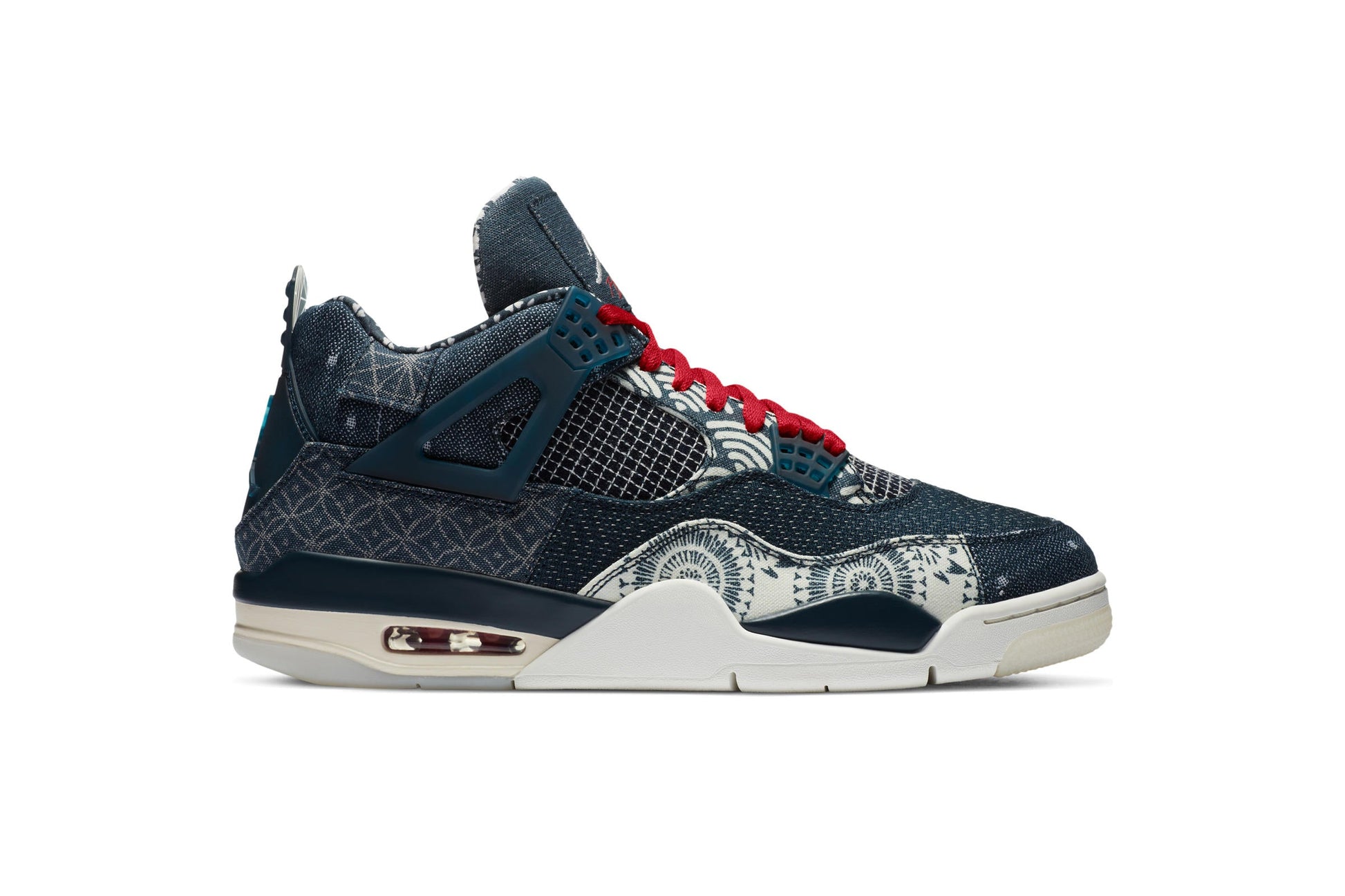 Exclusive Air Jordan 4 RETRO SE "SASHIKO DEEP OCEAN" — 3.5 — Front View