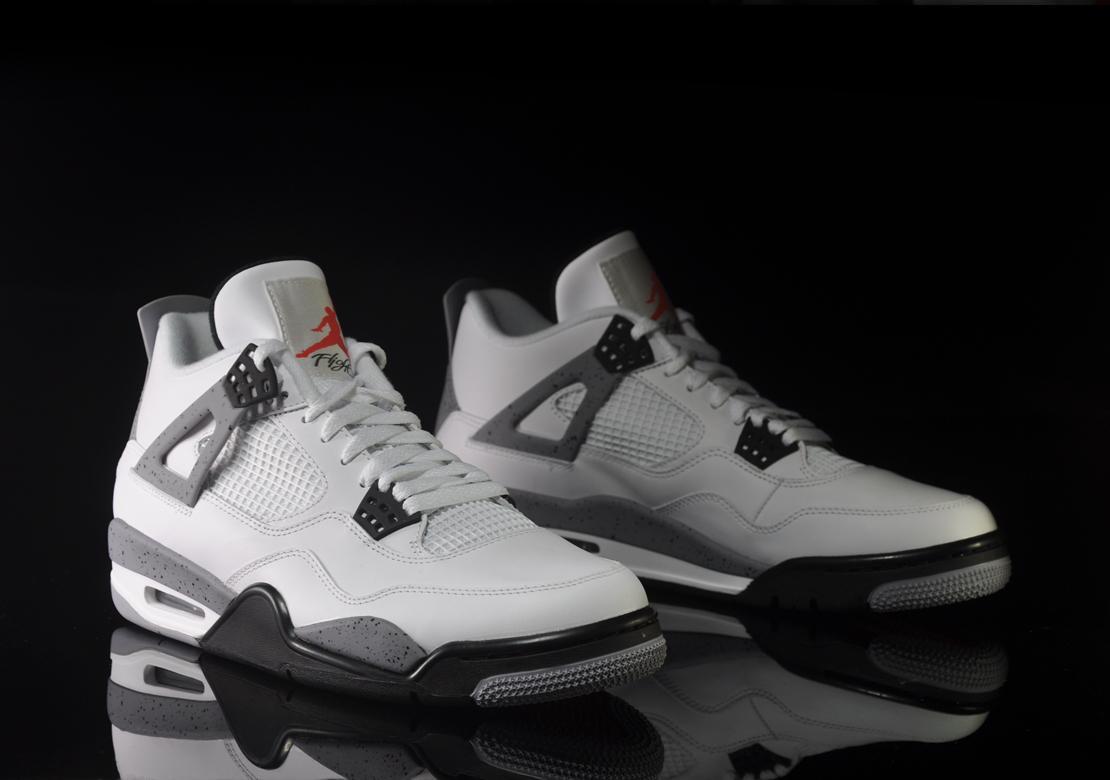 Exclusive Air Jordan 4 Retro "White Cement" — 3.5 — Front View