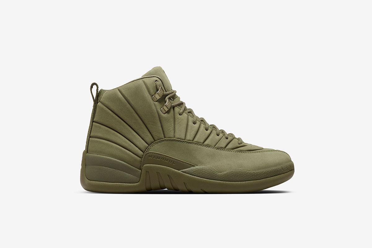 Exclusive Air Jordan PSNY x Air Jordan 12 "Milan Olive" — 3.5 — Front View