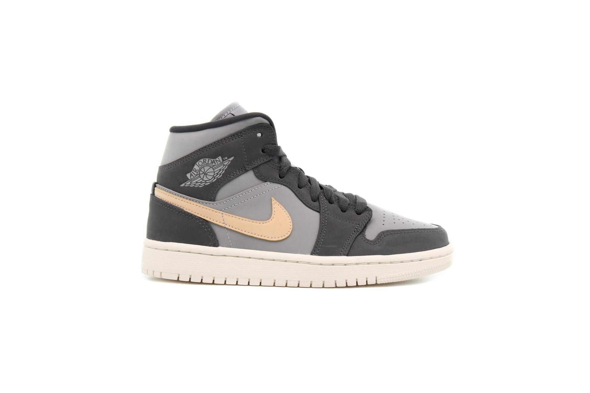 Exclusive Air Jordan WMNS 1 MID "IRON GREY" — 5 — Front View