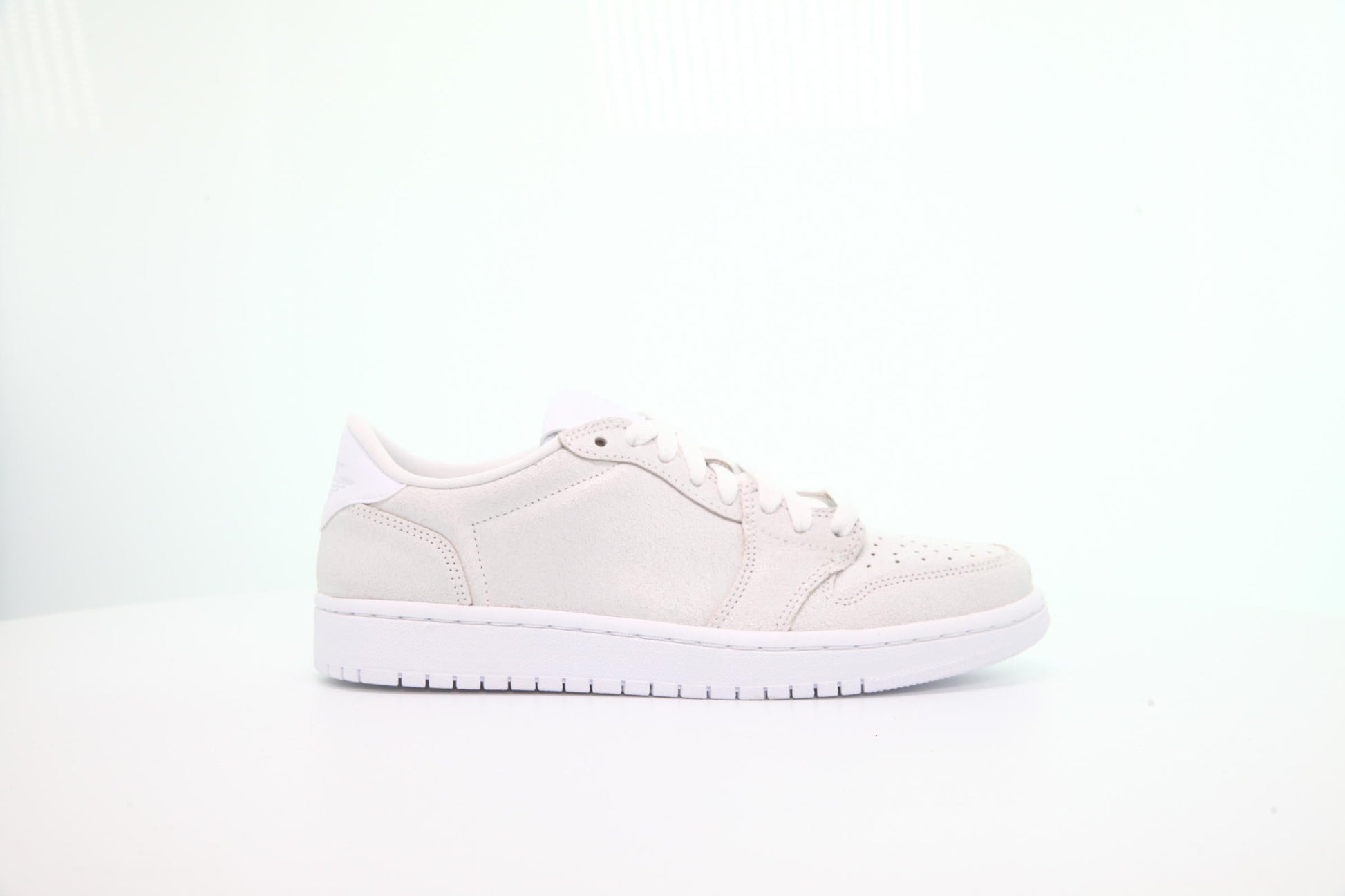 Exclusive Air Jordan WOMENS 1 Retro Low "No Swoosh" — 5 — Front View