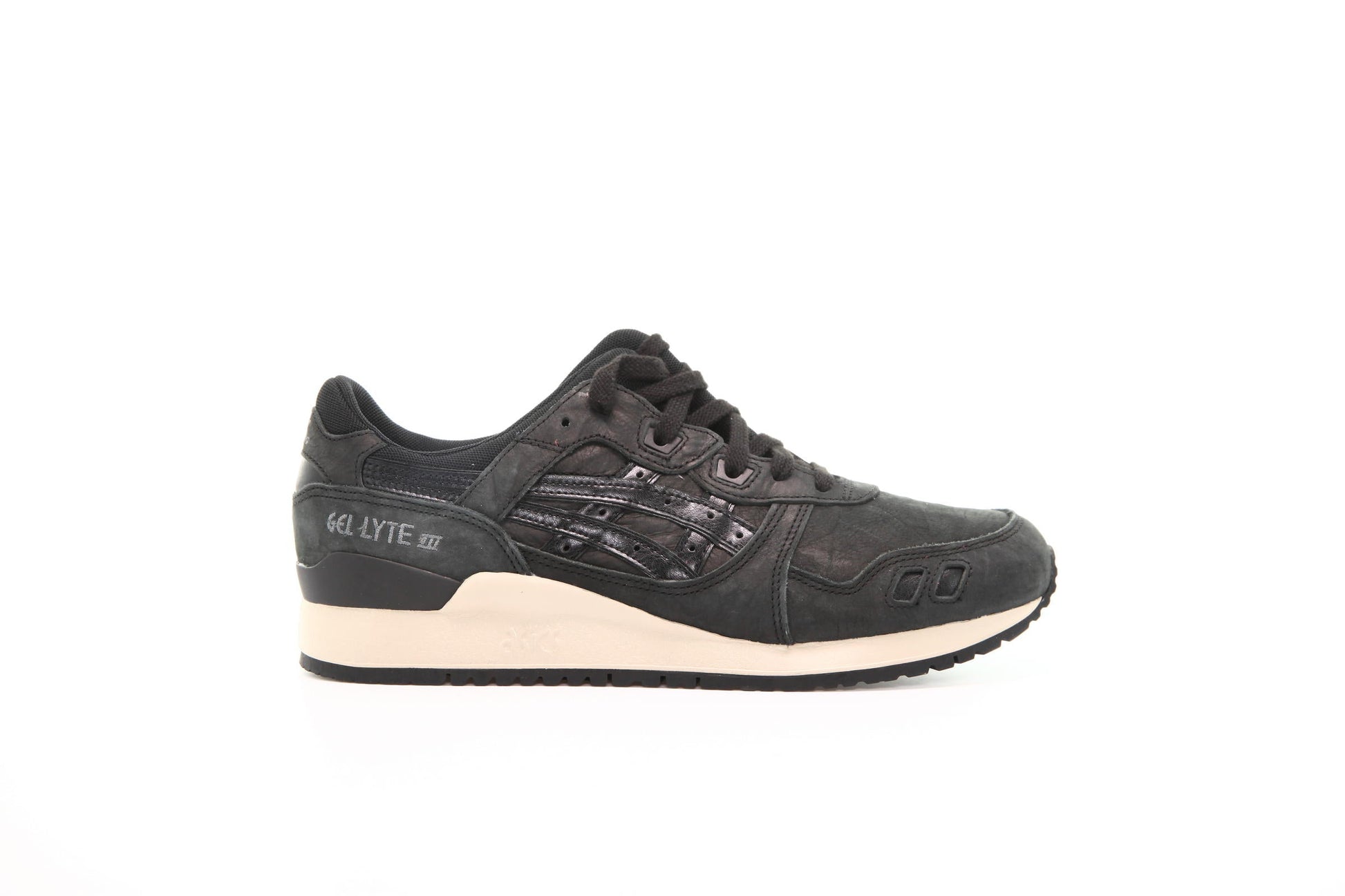 Exclusive Asics Gel Lyte III "Black Leather" — 4 — Front View