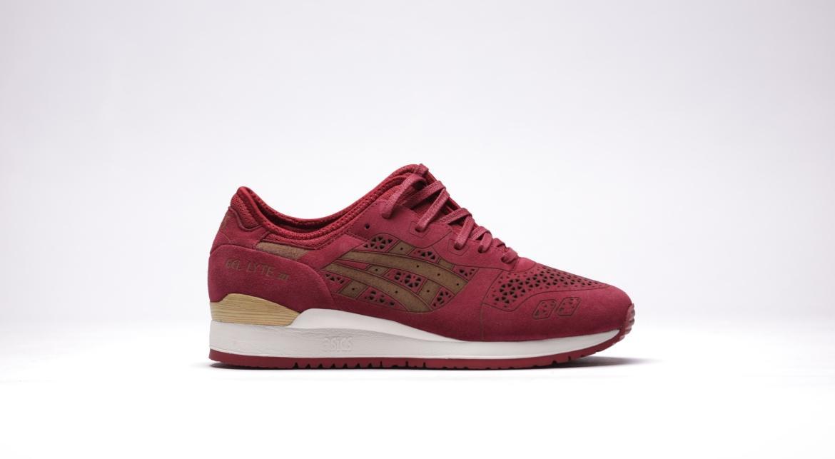 Exclusive Asics Gel Lyte III "laser Cut" Burgundy — 4 — Front View