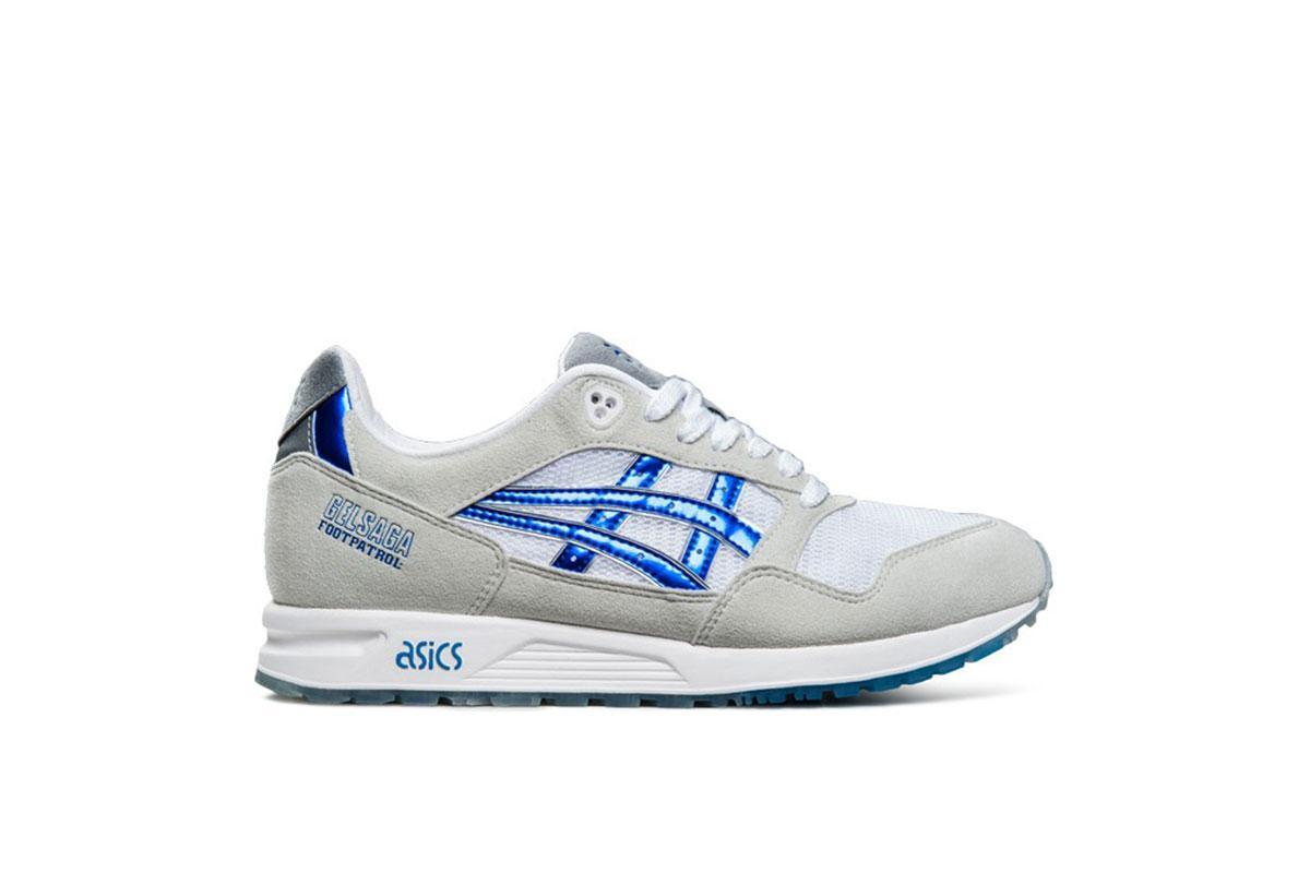 Exclusive Asics x Footpatrol GEL-SAGA "Titanium Grey" — 4 — Front View