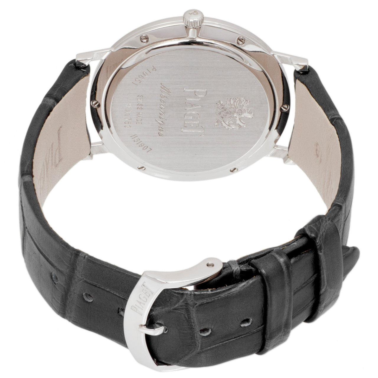 Exclusive Piaget 18K White Gold Diamond 34mm Altiplano Watch GOA39106 — Top View
