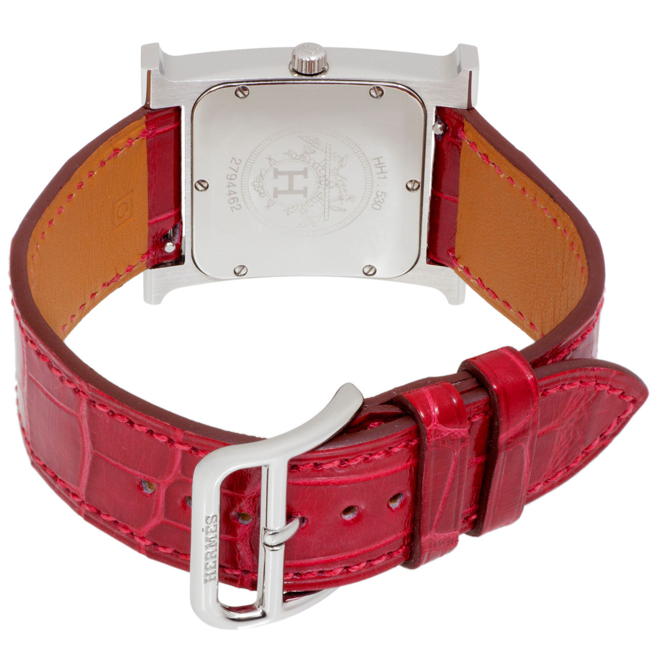 Exclusive Hermes Stainless Steel & Diamond Heure H Quartz Watch  HH1.530 — Side View