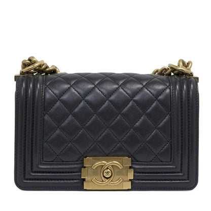 Exclusive Chanel Black Quilted Lambskin Small Boy Bag — Alternate View 7