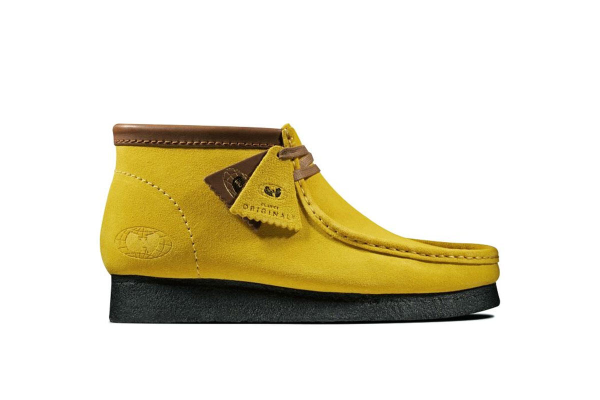 Exclusive Clarks Originals x Wu-Tang Wallabee "Yellow" — 3 — Front View