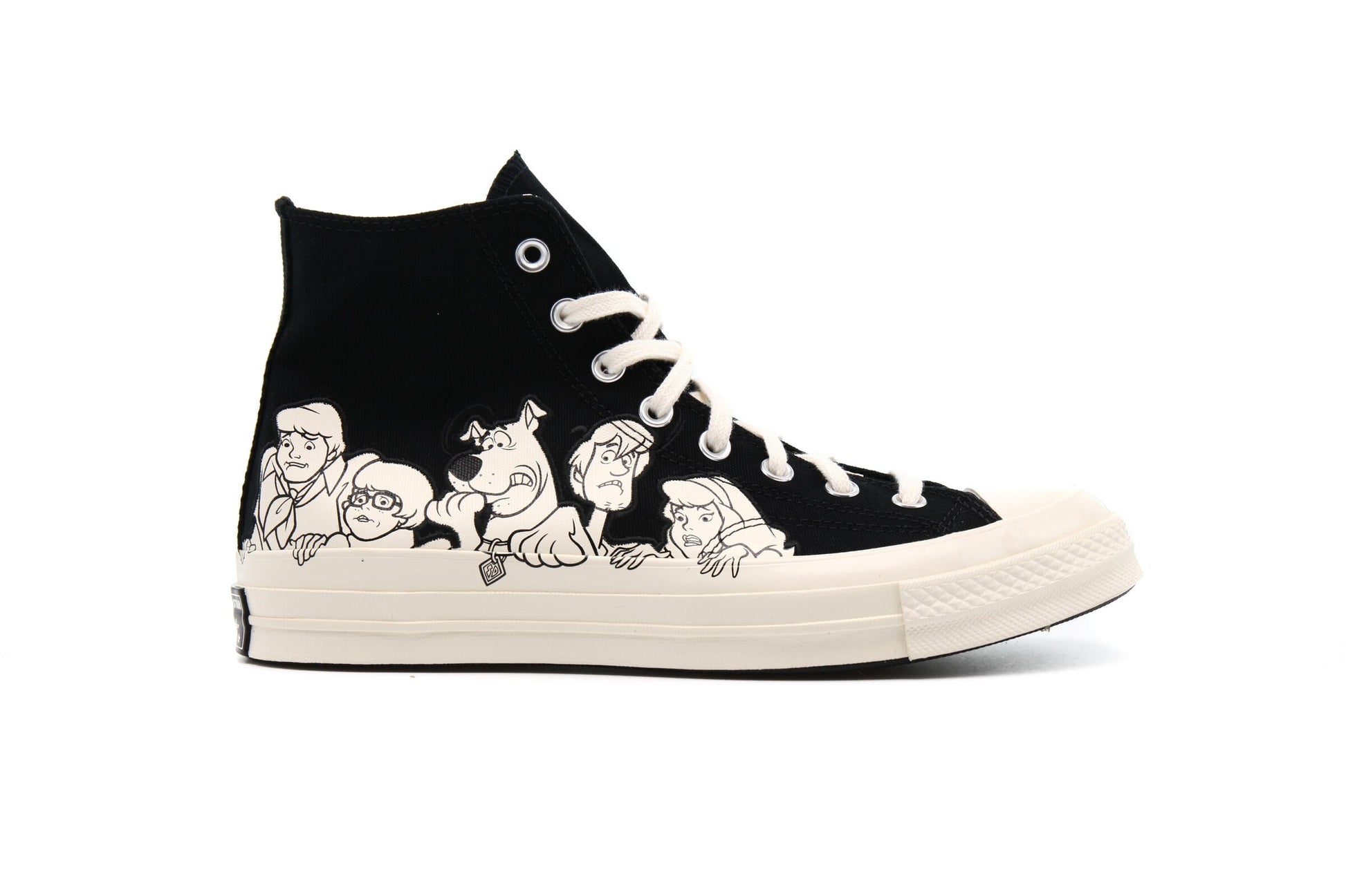 Exclusive Converse x SCOOBY DOO CHUCK 70 HI "BLACK" — 3 — Front View