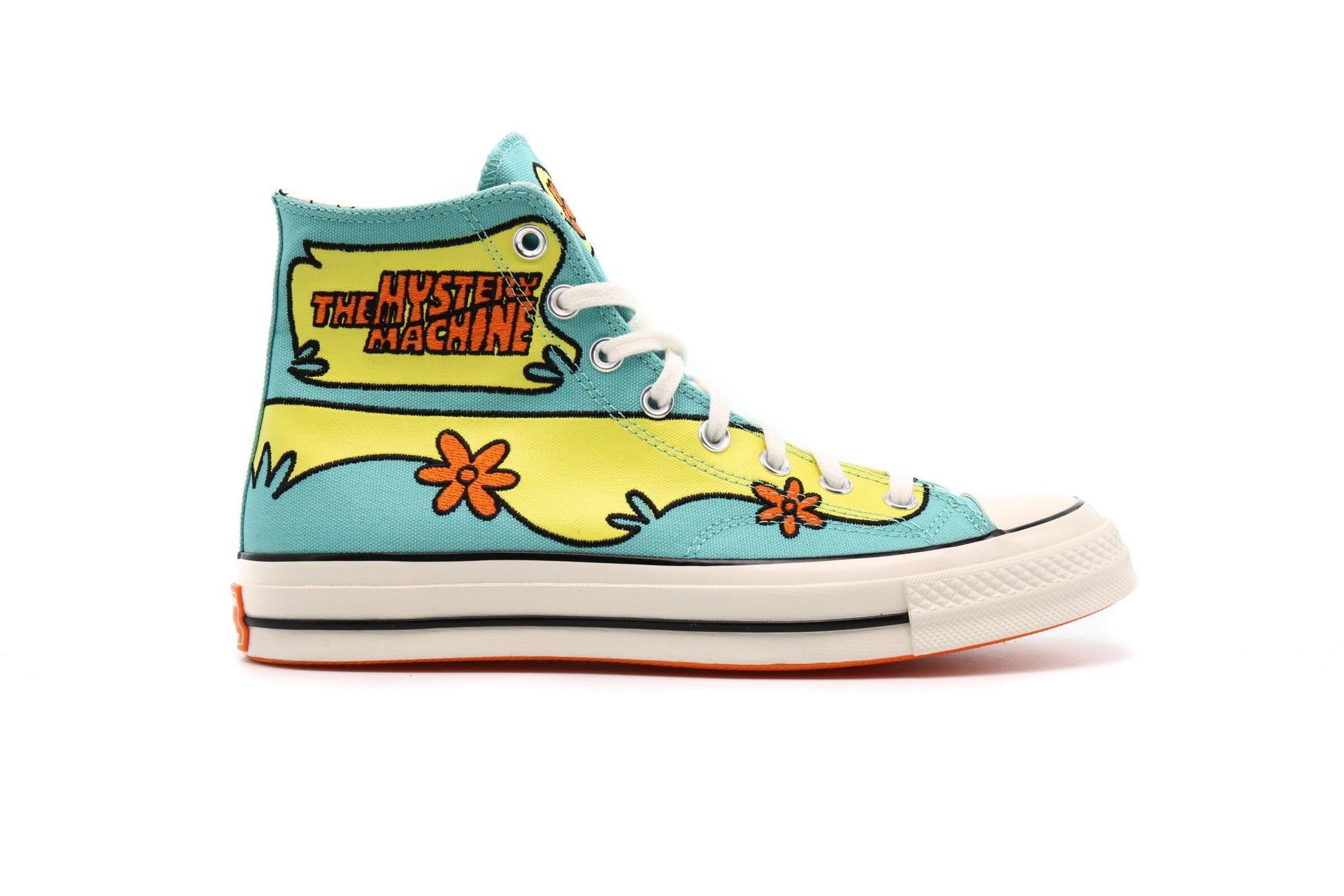 Exclusive Converse x SCOOBY DOO CHUCK 70 HI "POOL BLUE" — 3 — Front View