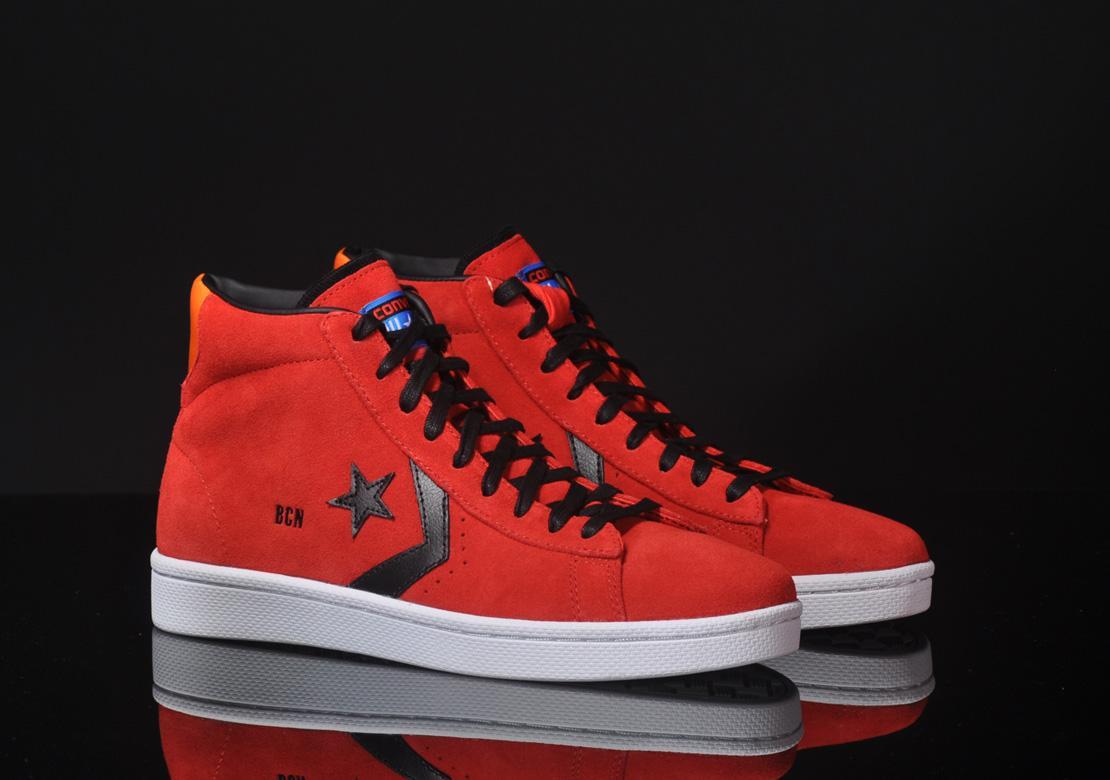 Exclusive Converse Pro Leather Plus Mid Barcelona — 3 — Front View