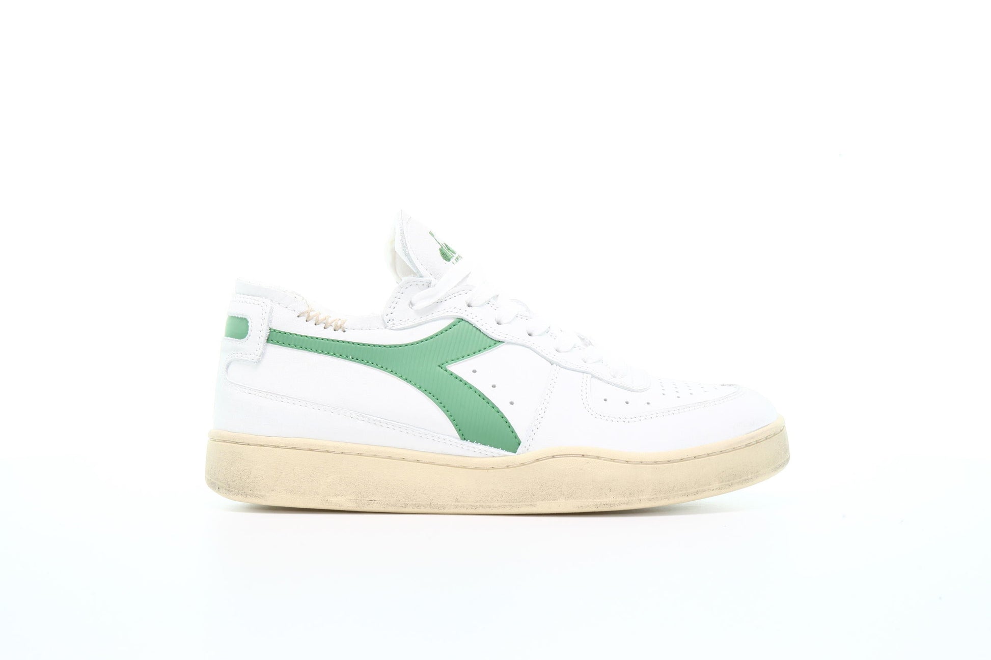 Exclusive Diadora Mi Basket Row Cut "Stone Green" — 1.5 — Front View
