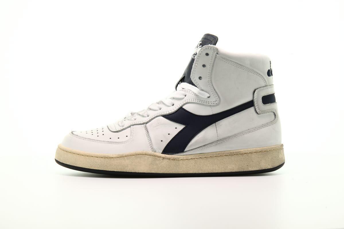 Exclusive Diadora MI Basket Used "Blue Denim" — 1.5 — Front View